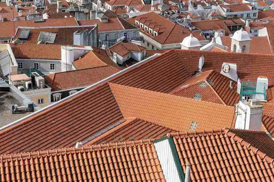 Tejados de Teja: Guía Completa sobre Teja, Teja Cerámica, Mixto, Plana y Curvas para Cubiertas Duraderas 2 Vista panorámica de una ciudad con tejados de teja renovados que reflejan la innovación en el sector de cubiertas